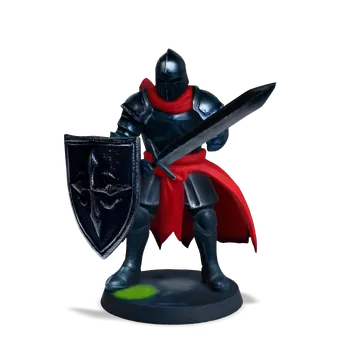 An AI model of a knight figure