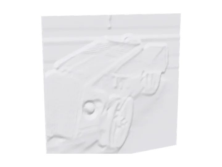 Toy car photo relief