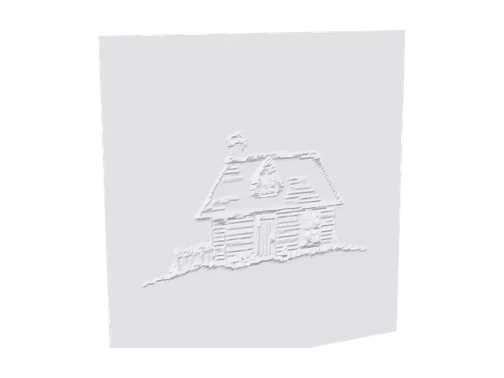 House drawing relief